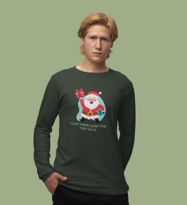Christmas Bells With Santa's Gift: Best DesignedFull Sleeve T-shirt Green Unique Gift For Secret Santa
