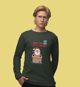 Santa's Last Gift: Best DesignerFull Sleeve T-shirt Botttle Green Christmas's Best Gift For Boys Girls