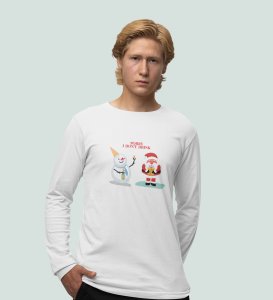 Snowman Chatters: Funny DesignedFull Sleeve T-shirt White Best Gift For Boys Girls