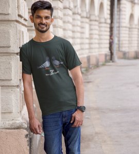 New Year Feast Green Graphic Printed T-shirt For Mens Boys