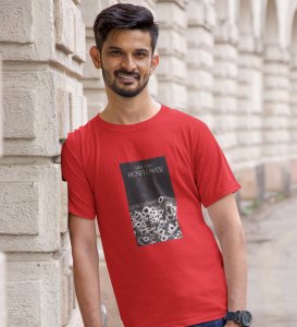 Wildflower, Casual Revolution: Unleash Style with Red Trendy Front Print Tee for Men