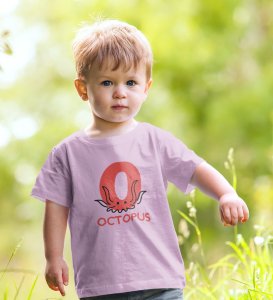 Ocean Octopus, Boys Printed Crew Neck Tshirt (purple)