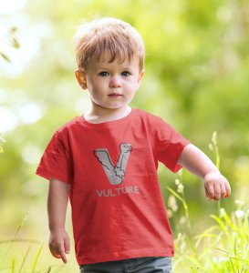 Vulture, Boys Round Neck Printed Blended Cotton tshirt (red)