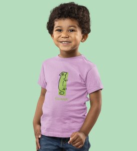 Intelligent Iguana, Boys Printed Crew Neck Tshirt (Purple)