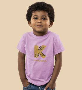 Kangaroo, Printed Cotton Tshirt (Purple) for Boys