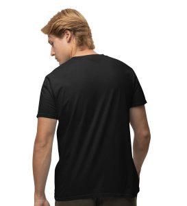 JD.TRENDS Adventure Begins Black Round Neck Cotton Half Sleeved Men's T-Shirt with Printed Graphics