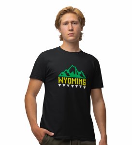 Wyoming Printed t-shirts - Clothes for travellers and riders -for mens - suitable for all kinds of Adventurous journey- best gifting item for friends and family.