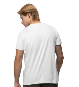 Rider Bear White Round Neck Cotton Half Sleeved Men's T-Shirt with Printed Graphics