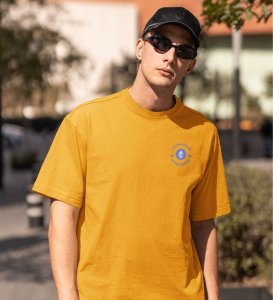 I Can Buy Anything Wings Yellow Round Neck Cotton Half Sleeved Men's T Shirt with Printed Graphics