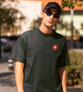 Money Of 2025 Wings Green Round Neck Cotton Half Sleeved Men's T Shirt with Printed Graphics