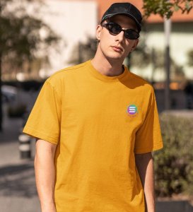 Make Your Son Rich Wings Yellow Round Neck Cotton Half Sleeved Men's T Shirt with Printed Graphics