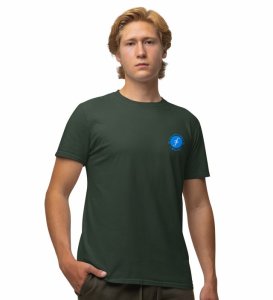 The God Of Crypto Wings Green Round Neck Cotton Half Sleeved Men's T Shirt with Printed Graphics