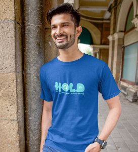 Next Millionaire Wings Blue Round Neck Cotton Half Sleeved Men's T Shirt with Printed Graphics