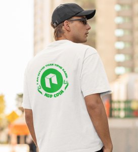 Better Than Bank Wings White Round Neck Cotton Half Sleeved Men's T Shirt with Printed Graphics