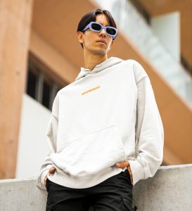 Alientist Back Printed White Hoodies for Men