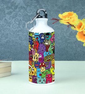 Bring Joy to Every Sip with Lil Mobs on Aluminium Water Bottle 600ml