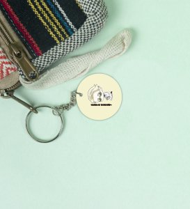 Nanami Sitting Quietly A Scene of Poise and Serenity Anime Printed Round Keychains Pack of 2