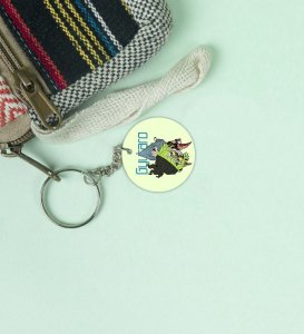 The Mighty Gyutaro Demon of Unrelenting Strength Anime Printed Round Keychains Pack of 2