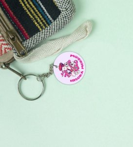 The Charismatic Hisoka Morow Master of Illusion and Intrigue Anime Printed Round Keychains Pack of 2