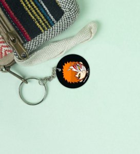 Chibi Ichigo The Adorable Soul Reaper Anime Printed Round Keychains Pack of 2