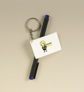 Chibi Tsunade Kawaii Warrior Charm Printed White Anime Keychains Pack Of 2