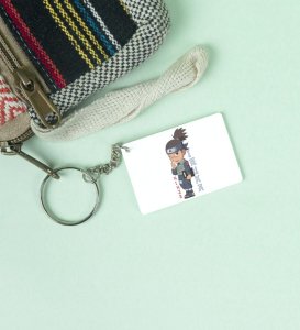 Iruka: The Caring Ninja Mentor  Printed White Anime Keychains Pack Of 2