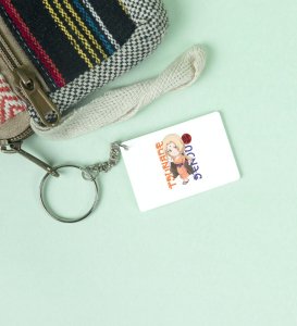 Tsunade Hot Blooded Hokage  Printed White Anime Keychains Pack Of 2