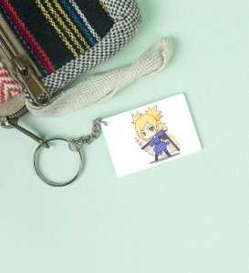 Temari Fierce Gale  Printed White Anime Keychains Pack Of 2