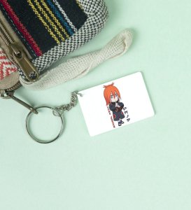 Animal Path Of Pain  Printed White Anime Keychains Pack Of 2
