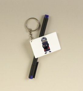 Kakuzu The Master Of Threads  Printed White Anime Keychains Pack Of 2