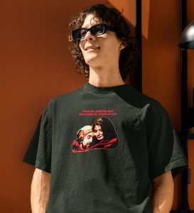 Dosti Is Peace Green Round Neck Cotton Half Sleeved Men T Shirt with Printed Graphics