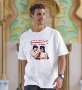 No Sorry, No Thankyou White Round Neck Cotton Half Sleeved Men T Shirt with Printed Graphics