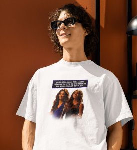 Wierd But Trustworthy White Round Neck Cotton Half Sleeved Men T Shirt with Printed Graphics