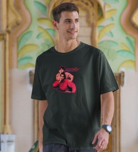 Secret Of True Friends Green Round Neck Cotton Half Sleeved Men T-Shirt with Printed Graphics