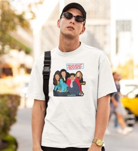 Simple Hai White Round Neck Cotton Half Sleeved Men T-Shirt with Printed Graphics