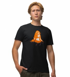 Adiyogi Black Round Neck Cotton Half Sleeved Men T-Shirt with Printed Graphics
