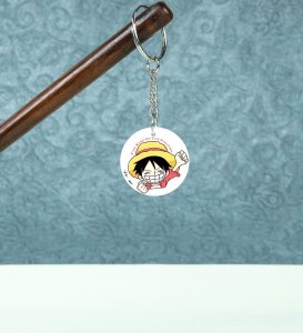 The Heart of the Pirate King Anime Printed Round Keychains Pack of 2