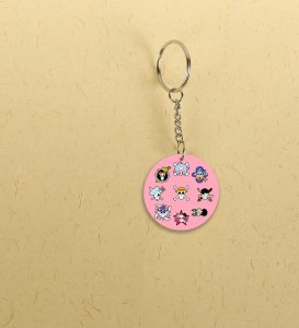 All Hero,s Symbols Anime Printed Keychain Pack of 2