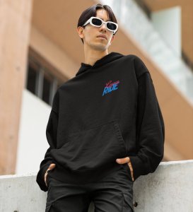 Classic Looks Unforgettable Rides  Printed Black Hoodie for Men