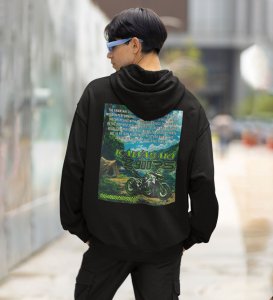 Street King Unmatched Performance  Printed Black Hoodie for Men