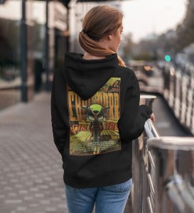 Ride with the Best Performance Sports Bike Printed Black Hoodie for Women