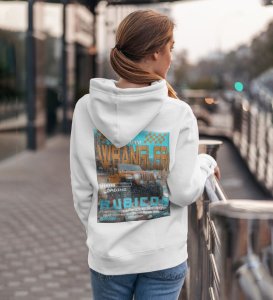 Unstoppable Off-Road Power 4x4 Adventure Vehicle Printed White Hoodie for Women