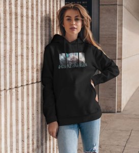 Eyes of the Wild Beasts Strength Cotton Black Hoodie for Women