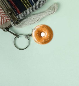 Yummy Donut Look Printed Round Keychain Pack of 2