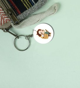 Chibi Hero Character Art Lovers Printed Round Keychain Pack of 2