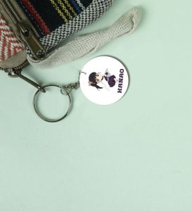 Charming Soft Girl Aesthetic Printed Round Keychain Pack of 2