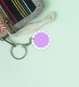 Mandala Flow: Printed Round Keychains Pack of 2