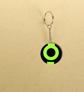 Green Core Energy Emblem Printed Round Keychain Pack of 2