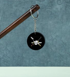 Dark Pirate Vibe Keychain Printed Round Keychain Pack of 2