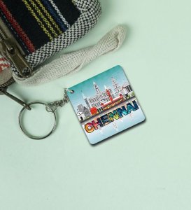 Chennai Ka Classic City Look Printed Keychain Pack of 2